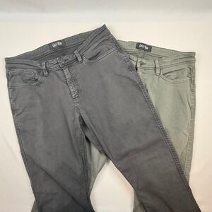 DU/ER Bundle Mens N2X Relaxed Taper Pants 34x32 Grey Olive Green N2X11 2 Pairs